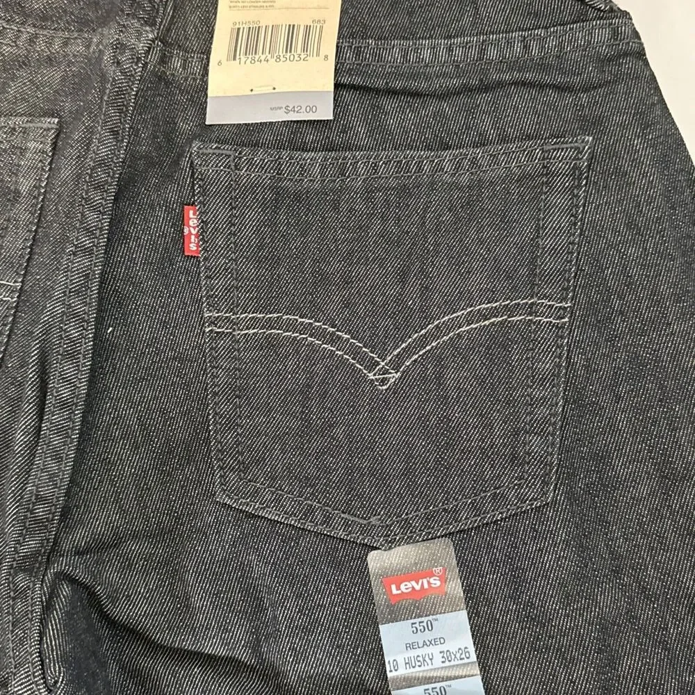 Levi's 550 Relaxed Fit Tapered‎ Leg Sits Below Waist Jeans Size 10 Husky 30 X 26